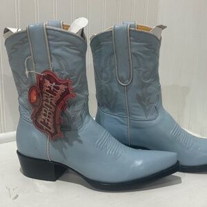 NIB Caborca Womens Cowboy Boots Sky Blue Size 8.5 B